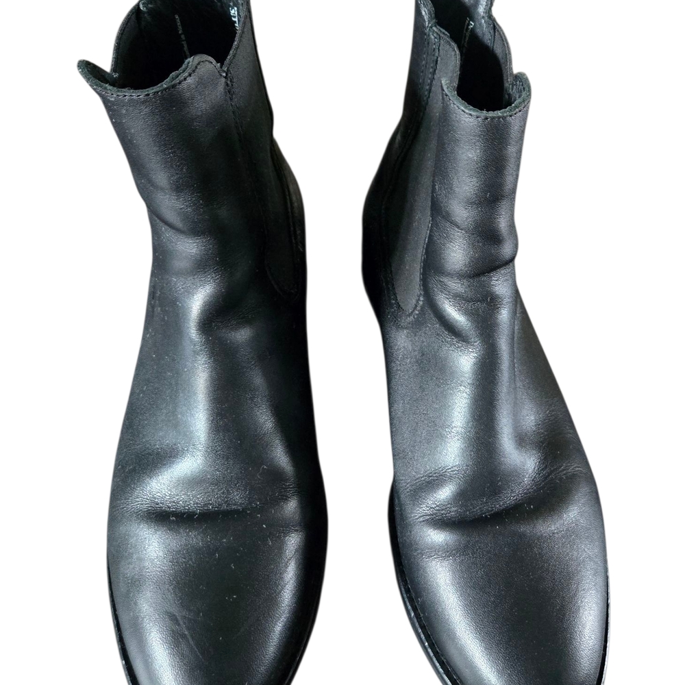 Thursday Boot Blk  Duke Chelsek Chelsea Leather Women Boots with Elastic Size 10